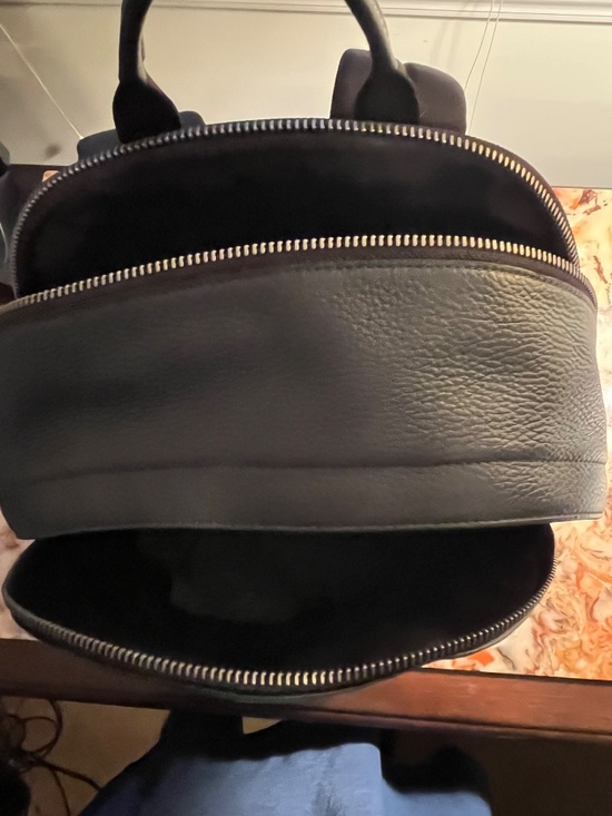 Coach Metropolitan Navy Pebbled Leather Backpack Unisex Travel Laptop Bag